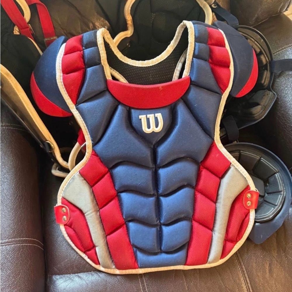Wilson Red and Blue Sports Chest Protector Baseball/Softball
